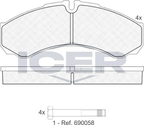 ANDEL 141208 - Brake Pad Set, disc brake car-mod.net