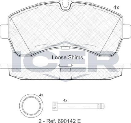 ANDEL 141785 - Brake Pad Set, disc brake car-mod.net