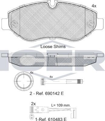 ANDEL 141786-203 - Brake Pad Set, disc brake car-mod.net