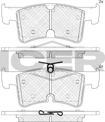 ANDEL 142480 - Brake Pad Set, disc brake car-mod.net