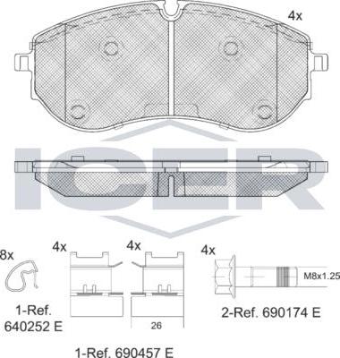 ANDEL 142395 - Brake Pad Set, disc brake car-mod.net