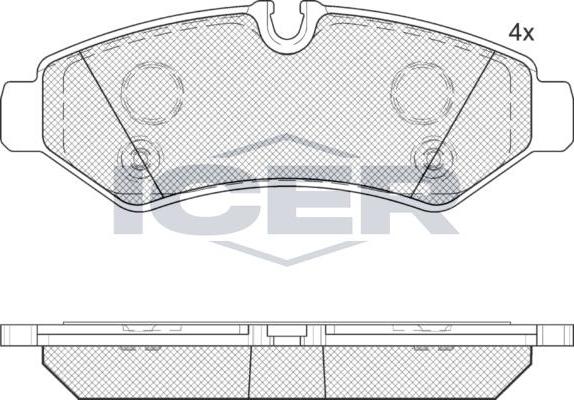 ANDEL 142350 - Brake Pad Set, disc brake car-mod.net