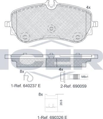 ANDEL 142301 - Brake Pad Set, disc brake car-mod.net