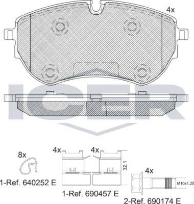 ANDEL 142319 - Brake Pad Set, disc brake car-mod.net