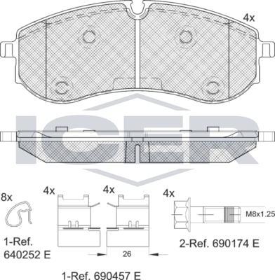 ANDEL 142381 - Brake Pad Set, disc brake car-mod.net
