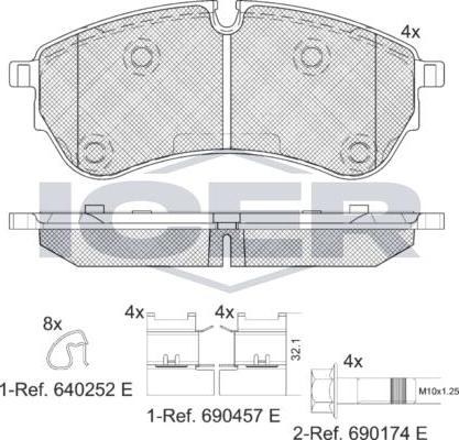 ANDEL 142284 - Brake Pad Set, disc brake car-mod.net