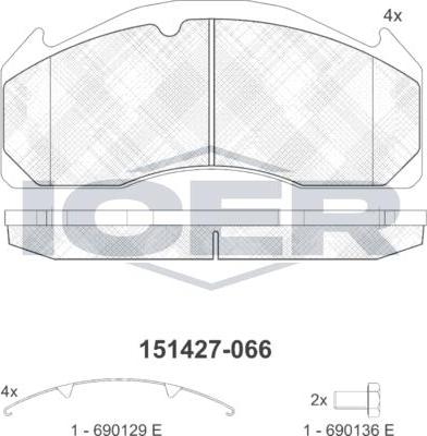 ANDEL 151427-066 - Brake Pad Set, disc brake car-mod.net