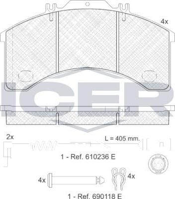 ANDEL 151043-110 - Brake Pad Set, disc brake car-mod.net