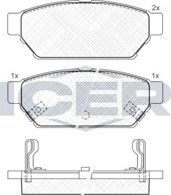 ANDEL 180982 - Brake Pad Set, disc brake car-mod.net