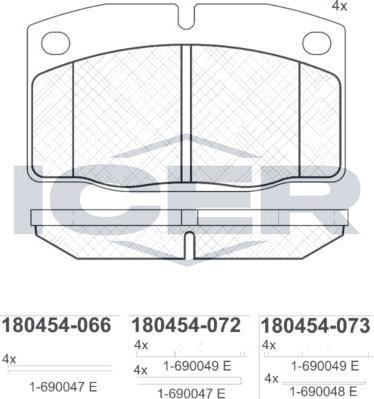 ANDEL 180454 - Brake Pad Set, disc brake car-mod.net