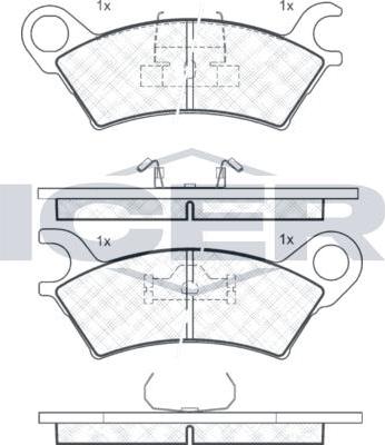 ANDEL 180437 - Brake Pad Set, disc brake car-mod.net