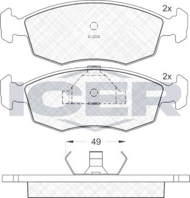 ANDEL 180543 - Brake Pad Set, disc brake car-mod.net