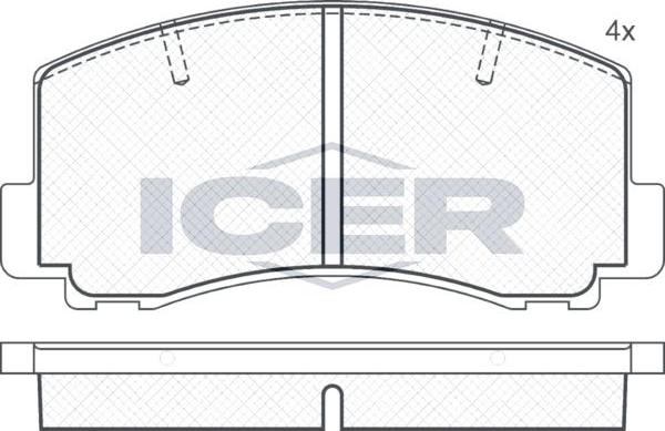ANDEL 180502 - Brake Pad Set, disc brake car-mod.net