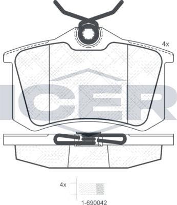 ANDEL 180697-700 - Brake Pad Set, disc brake car-mod.net
