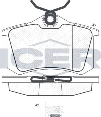 ANDEL 180697-703 - Brake Pad Set, disc brake car-mod.net