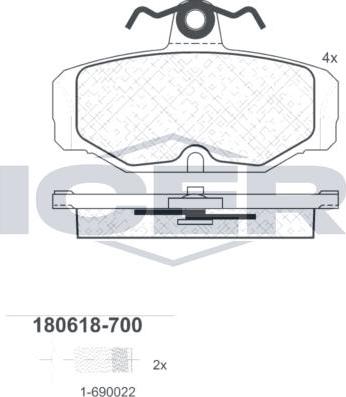 ANDEL 180618-700 - Brake Pad Set, disc brake car-mod.net