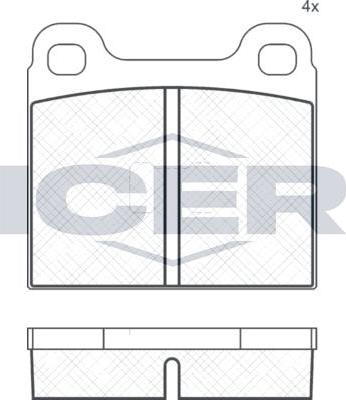 ANDEL 180169 - Brake Pad Set, disc brake car-mod.net