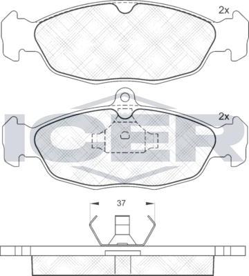 ANDEL 180858 - Brake Pad Set, disc brake car-mod.net