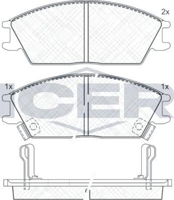 ANDEL 180887 - Brake Pad Set, disc brake car-mod.net