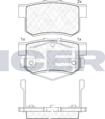 ANDEL 180798 - Brake Pad Set, disc brake car-mod.net
