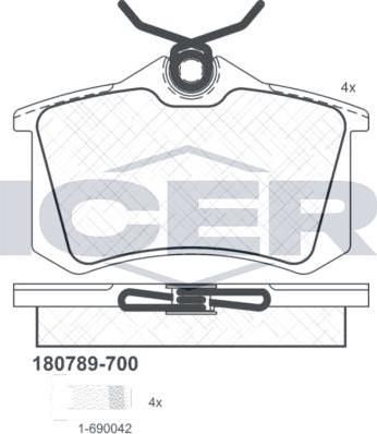 ANDEL 180789-700 - Brake Pad Set, disc brake car-mod.net