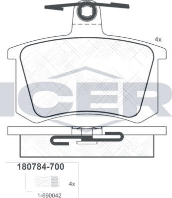 ANDEL 180784-700 - Brake Pad Set, disc brake car-mod.net