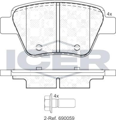 ANDEL 181967 - Brake Pad Set, disc brake car-mod.net
