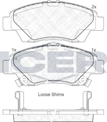 ANDEL 181906 - Brake Pad Set, disc brake car-mod.net