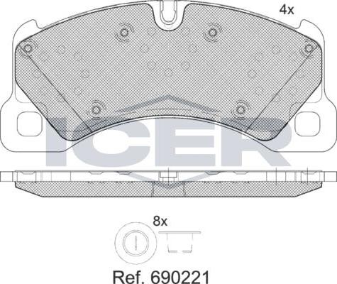 ANDEL 181921 - Brake Pad Set, disc brake car-mod.net