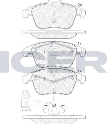 ANDEL 181923 - Brake Pad Set, disc brake car-mod.net