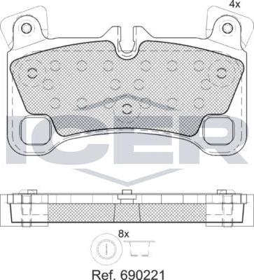 ANDEL 181922 - Brake Pad Set, disc brake car-mod.net