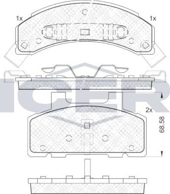 ANDEL 181414 - Brake Pad Set, disc brake car-mod.net