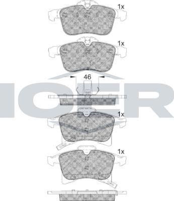 ANDEL 181592 - Brake Pad Set, disc brake car-mod.net