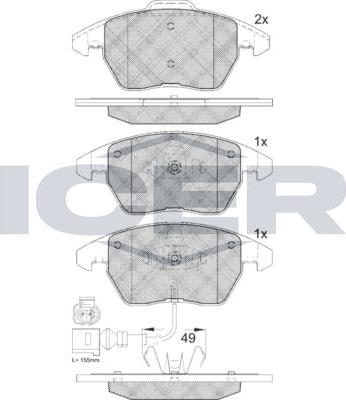 ANDEL 181567-208 - Brake Pad Set, disc brake car-mod.net