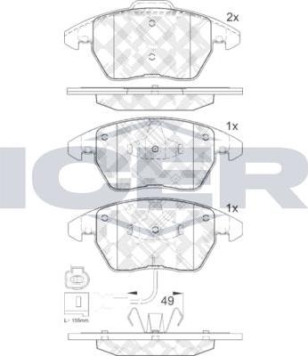 ANDEL 181567 - Brake Pad Set, disc brake car-mod.net
