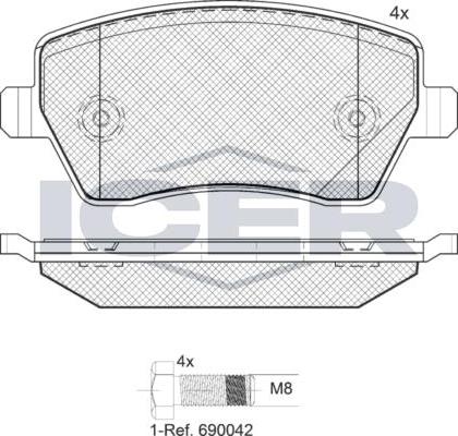 ANDEL 181534-700 - Brake Pad Set, disc brake car-mod.net