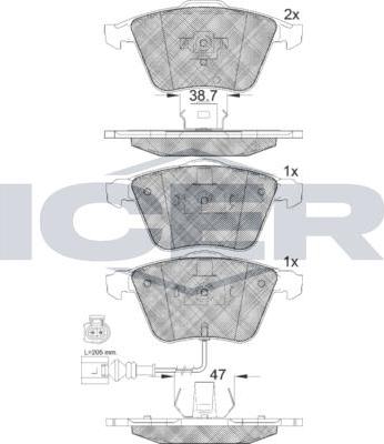 ANDEL 181653 - Brake Pad Set, disc brake car-mod.net