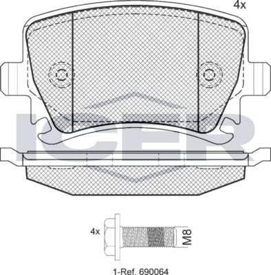 ANDEL 181600-703 - Brake Pad Set, disc brake car-mod.net