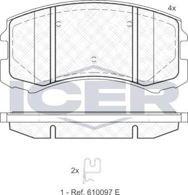 ANDEL 181618 - Brake Pad Set, disc brake car-mod.net