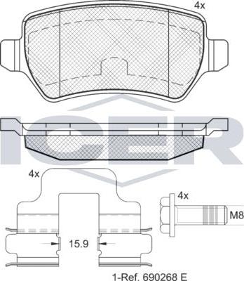 ANDEL 181622-204 - Brake Pad Set, disc brake car-mod.net