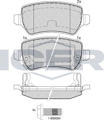 ANDEL 181622-703 - Brake Pad Set, disc brake car-mod.net