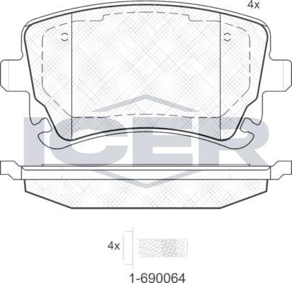 ANDEL 181674-204 - Brake Pad Set, disc brake car-mod.net