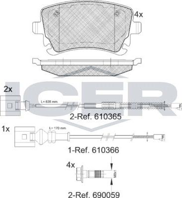 ANDEL 181674-208 - Brake Pad Set, disc brake car-mod.net