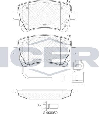 ANDEL 181674-203 - Brake Pad Set, disc brake car-mod.net