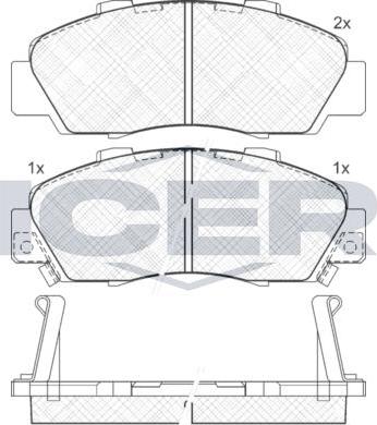 ANDEL 181019 - Brake Pad Set, disc brake car-mod.net