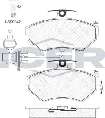 ANDEL 181157-203 - Brake Pad Set, disc brake car-mod.net