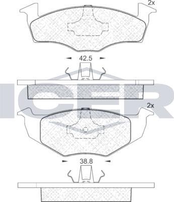 ANDEL 181119 - Brake Pad Set, disc brake car-mod.net