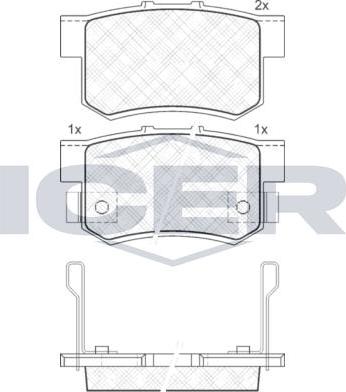 ANDEL 181187 - Brake Pad Set, disc brake car-mod.net