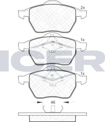 ANDEL 181138 - Brake Pad Set, disc brake car-mod.net