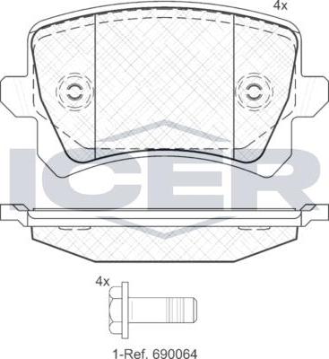 ANDEL 181857 - Brake Pad Set, disc brake car-mod.net